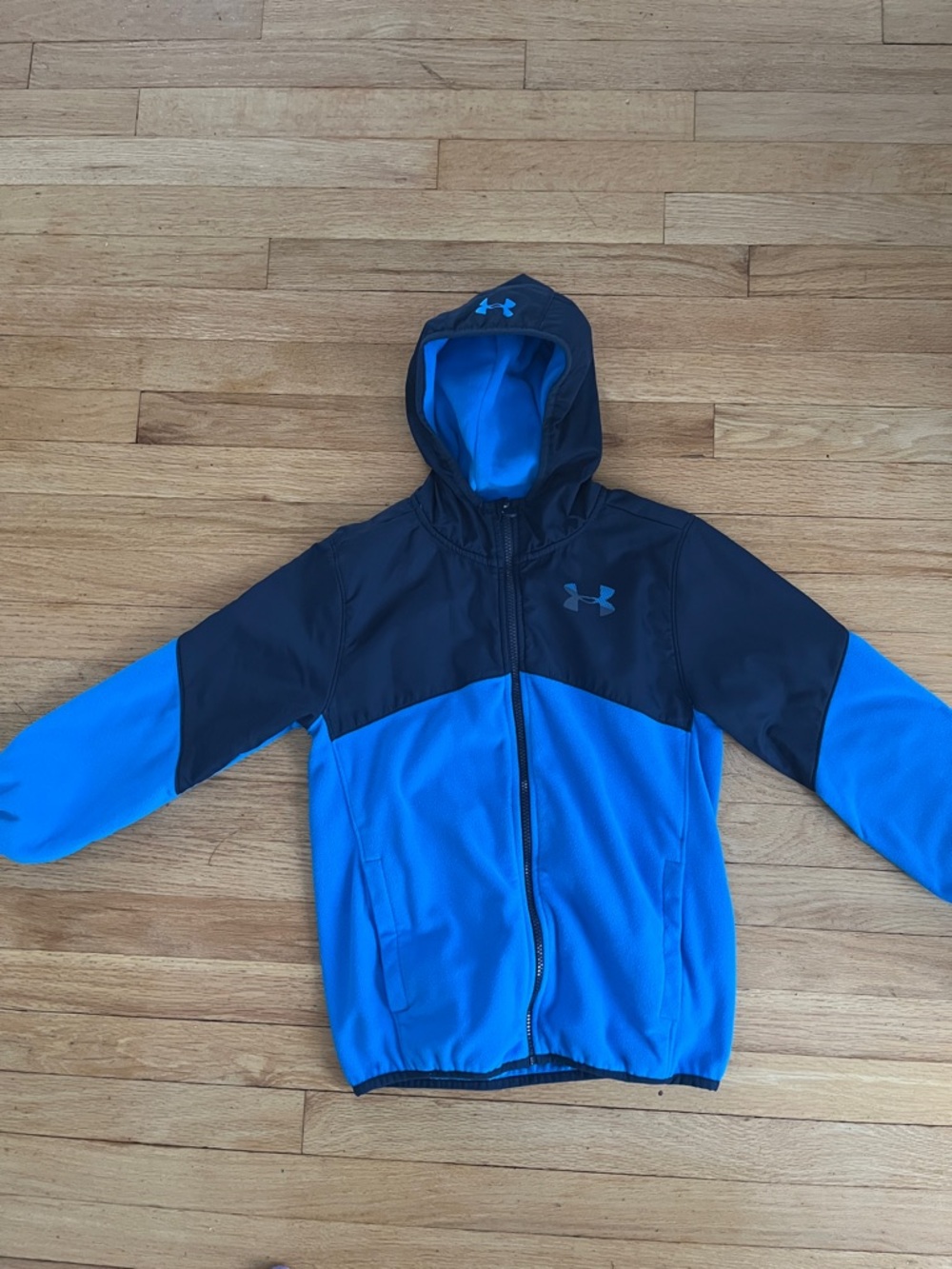 Under Armour Blue and Black Kids' Full‑Zip Hoodie